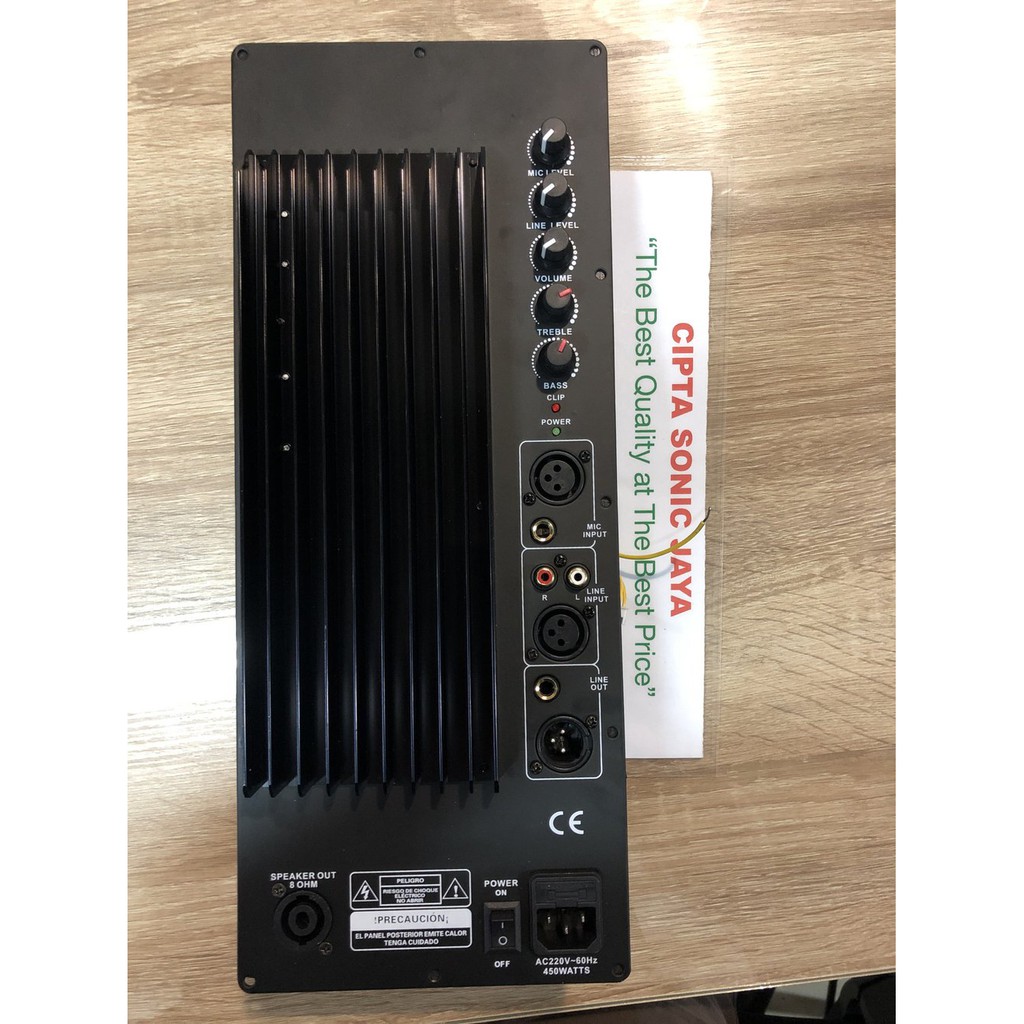 Kit Mesin Power Amplifier Aktif Polos HITAM 16 Cm X 38 Cm Pendek