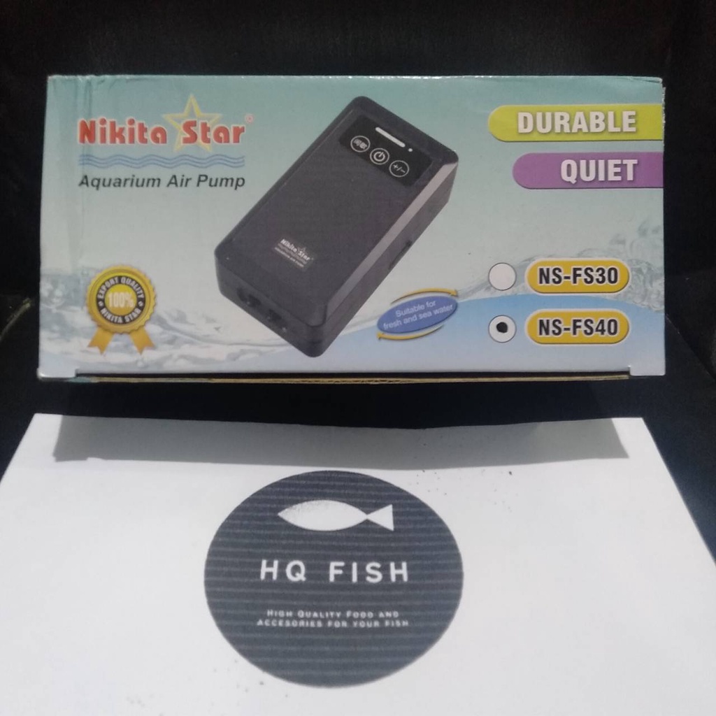 NS FS 40 NIKITA STAR AERATOR AC/DC 2 LUBANG AIRPUMP PORTABLE AQUARIUM