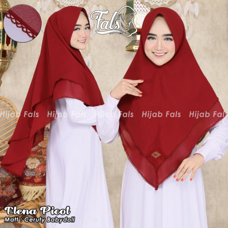 Ori Fals/Elena picot/khimar 2layer Ceruty Babydoll