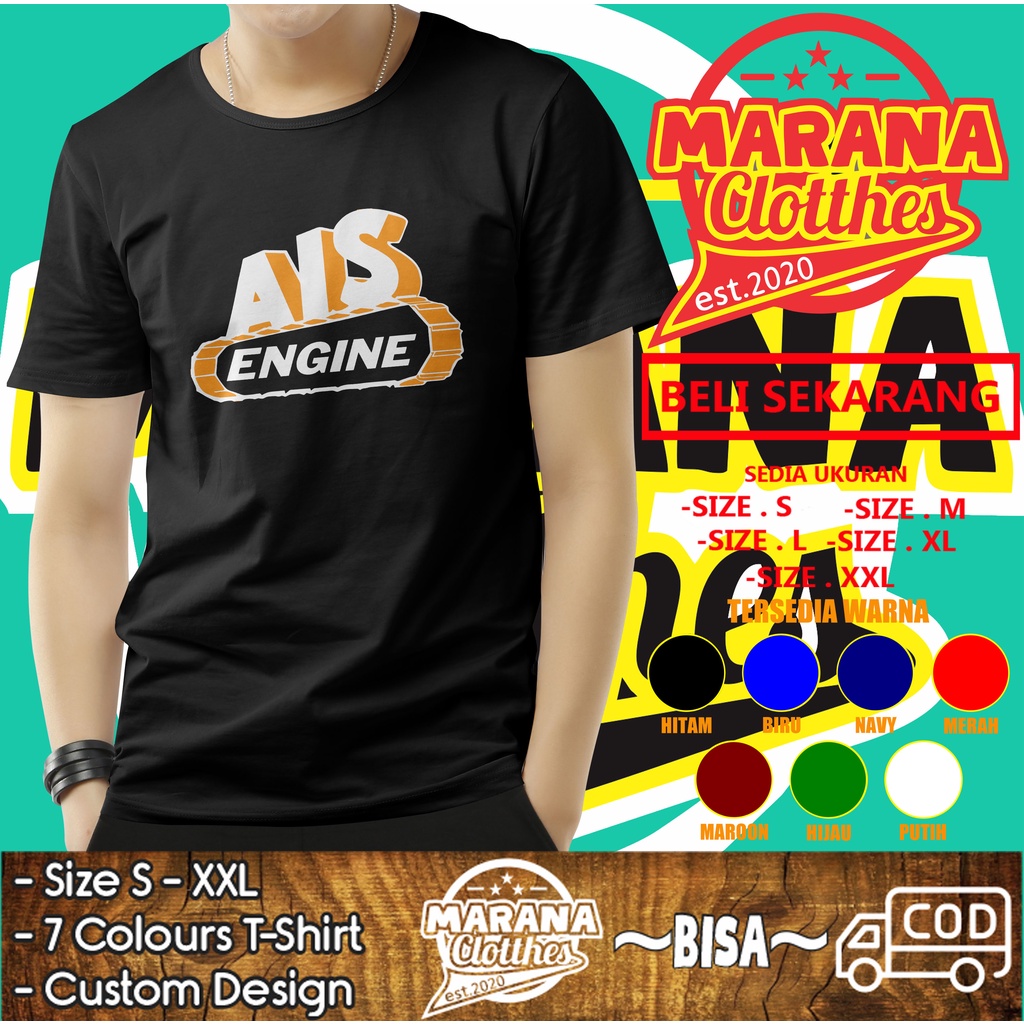 Kaos Baju AIS ENGINE KOMATSU EXCAVATOR Baju Distro