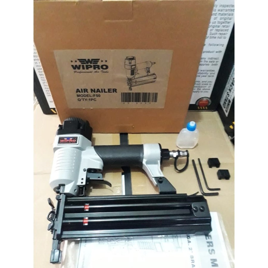 nail gun wipro F50 - mesin paku tembak angin - air nailer dgn pengaman