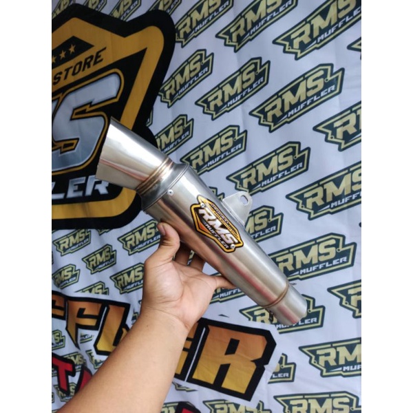 SLINCER KNALPOT RMS MUFFLER ORIGINAL SEGI ENAM SARANGAN 1/4 ENGKER POLL D50MM BKN DPJ BSS RPS CTS