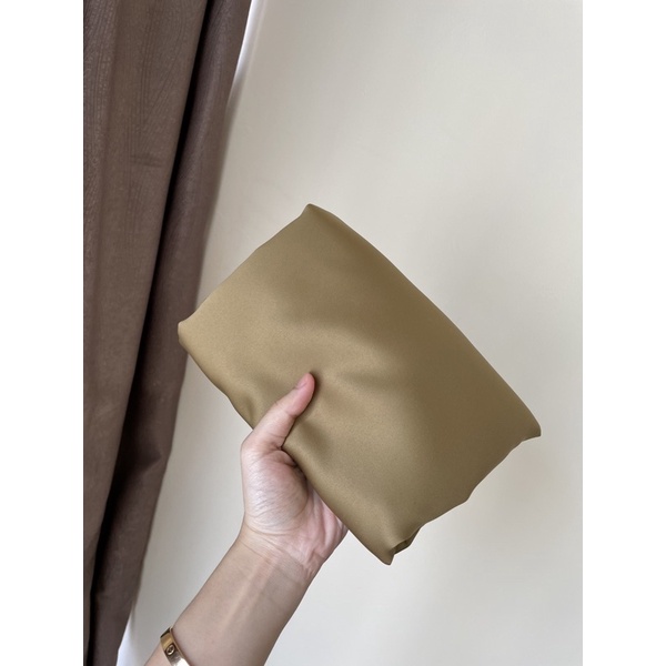 Bahan Kain Satin Velvet Premium Kain Furing Bacground Backdrop Warna Golden Brown