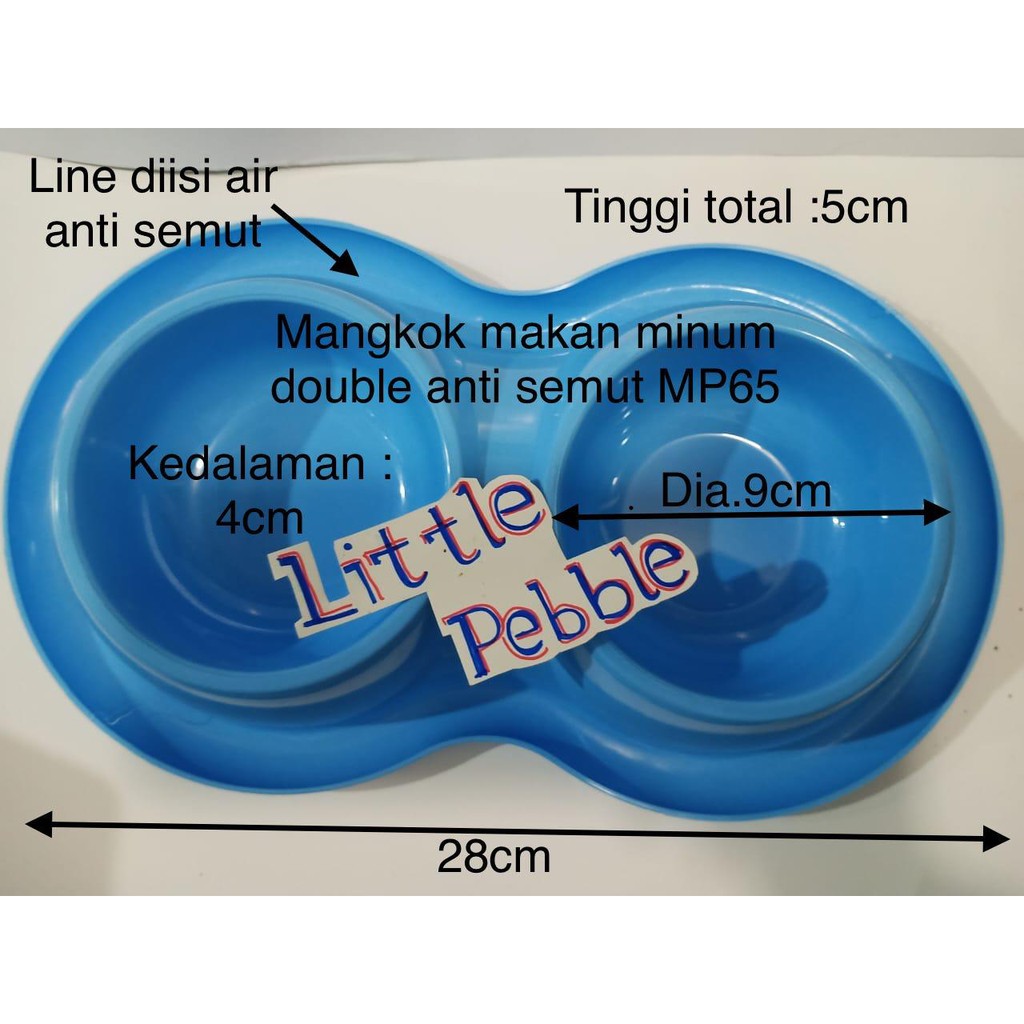 mangkok double makan minum anjing kucing kecil anti semut-MP65