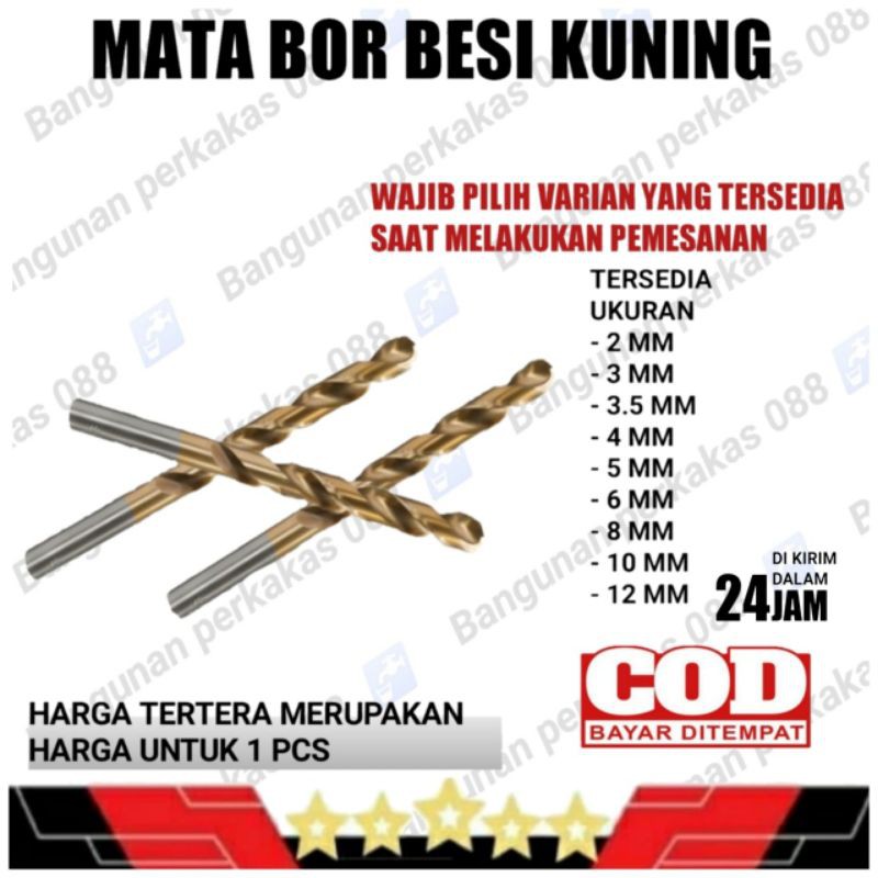 MATA BOR BESI 2MM SAMPAI 12MM / MATA BOR KAYU BESI MURAH