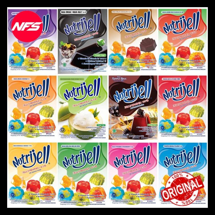 

Nutrijell Jelly Powder 15-30 Gr-All Variant Rasa/Plain-Agar Konnyaku