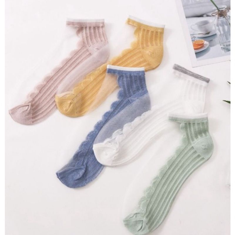 Kaos Kaki Wanita Transparan Ala Korea