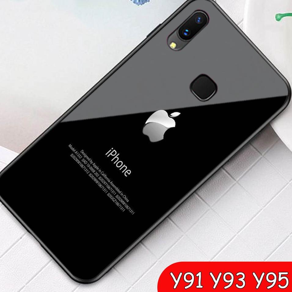 Model Baru [A01] Softcase Glass Kaca Vivo Y91 Y93 Y95 /Casing Handphone Vivo Y91 Y93 Y95 / Case Hp V