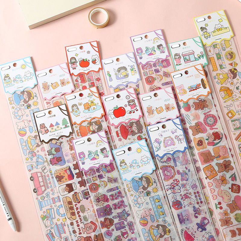 

1 pack sticker kartun lucu sticker hias cute washi