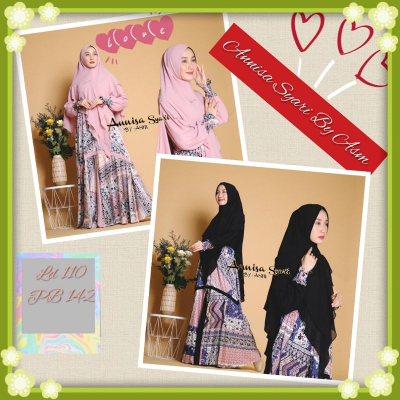 Annisa Syari By Asm - Gamis Lebaran 2021 Model Terbaru Ukuran Jumbo - Dress Lebaran - Gamis Lebaran
