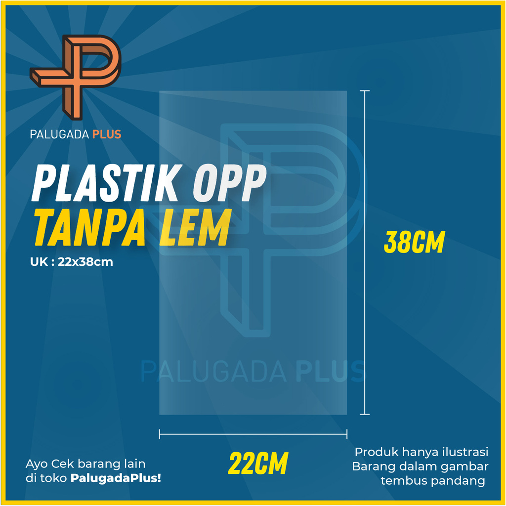 

Plastik OPP Kiloan Ukuran 22x38cm (Tanpa Lem)