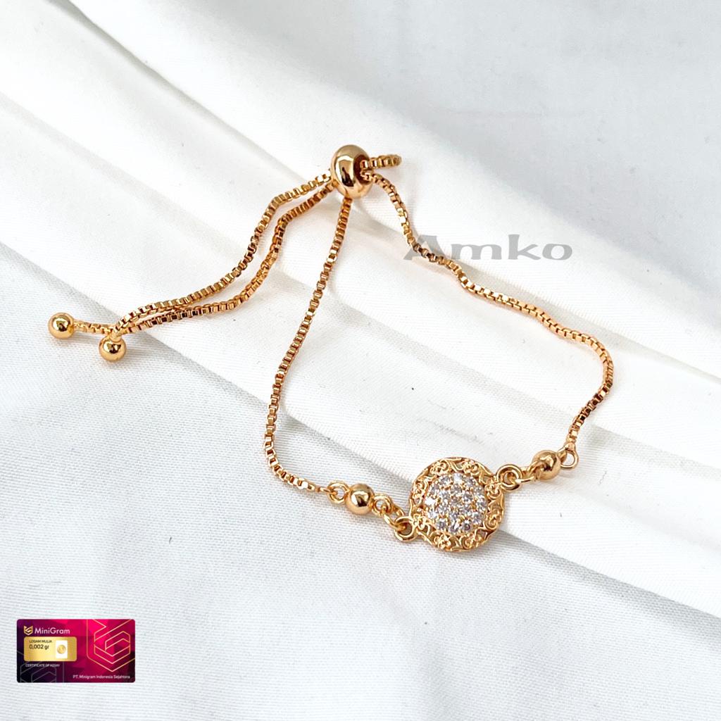 Terbaru Gelang Wanita Serut Gl1024 Anti Karat Wanita Korean