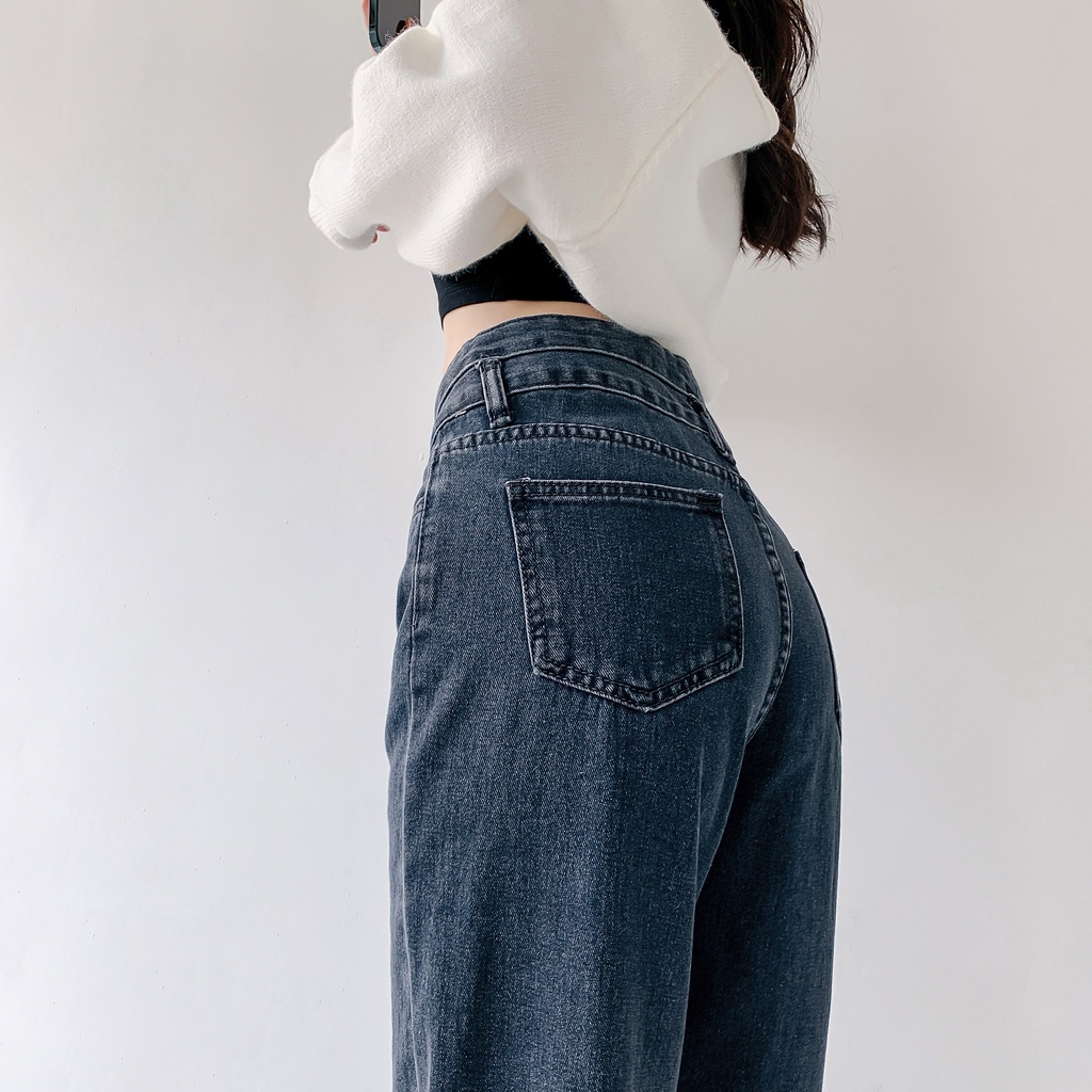 KULOT HIGH WAIST LOSEE JEANS WANITA//KULOT LOOSE