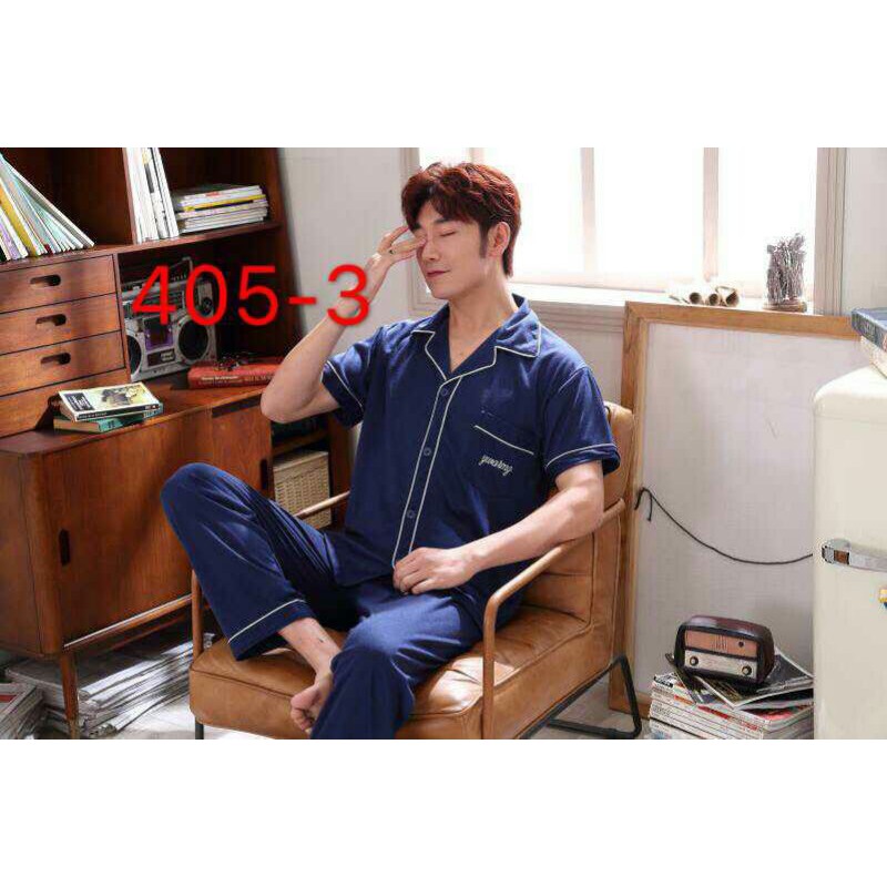 Piyama pria korean PLAIN CP new design/ Baju tidur cowok setelan