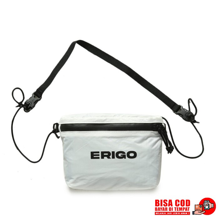 Tas Selempang Slingbag Pria Cowok Inf Bahan Dinir Abu Kombinasi S CX660 Erigo Travel Pouch Wave Whi