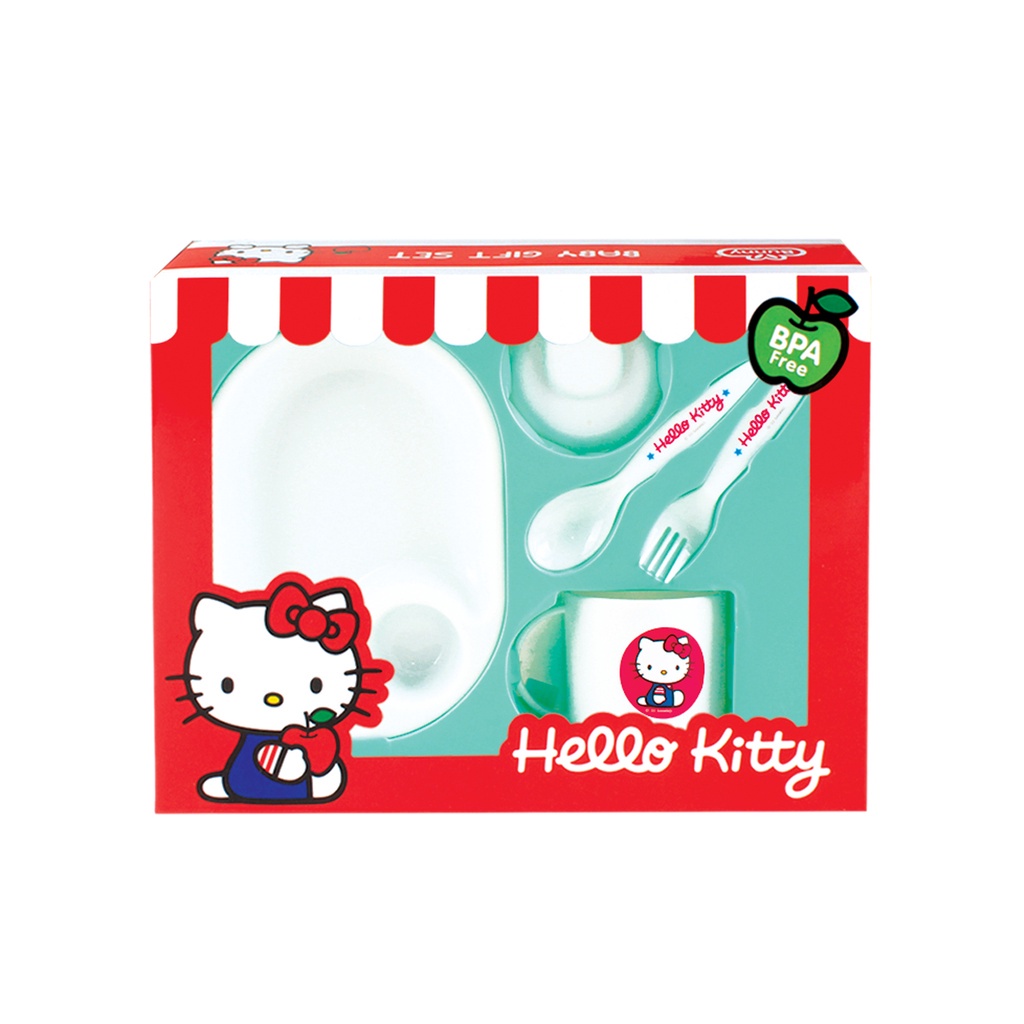 LUSTY Hello Kitty Feeding Set Small Perlengkapan Makan Bayi KODE2