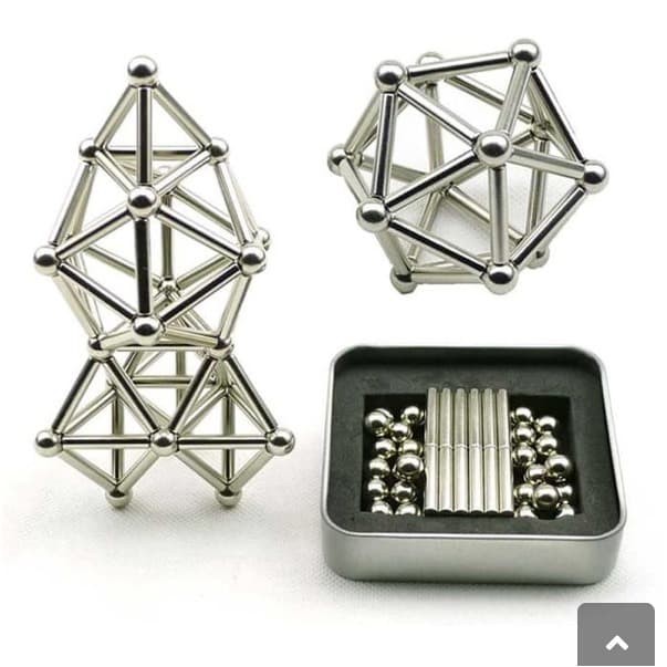 ready stock creative magnet stick ball silver