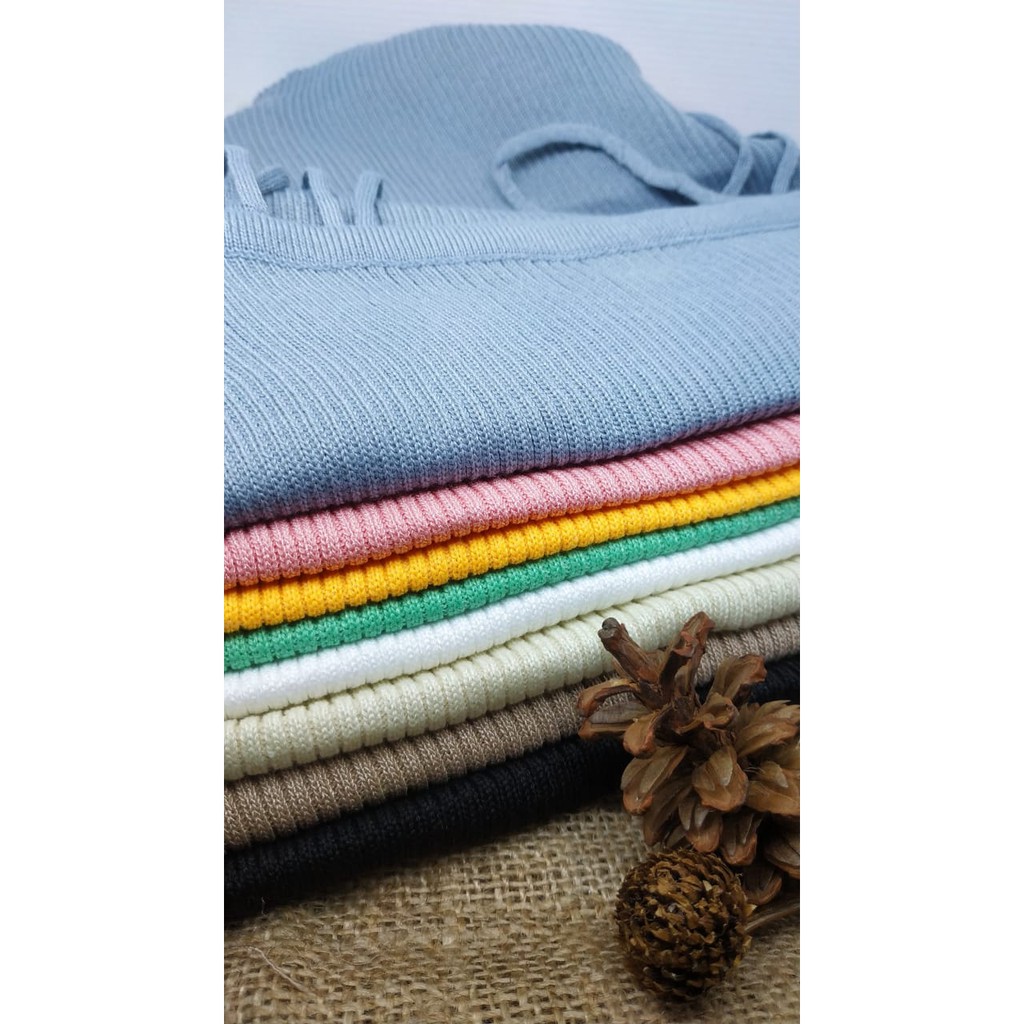 Korean Tank top 03 bahan knit import fashion wanita rajut model stretch melar TANKTOP tali spaghetti-2