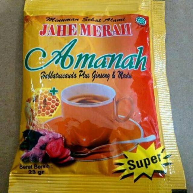 

JAHE MERAH AMANAH SUPER INSTANT 23 GR Per Sachet