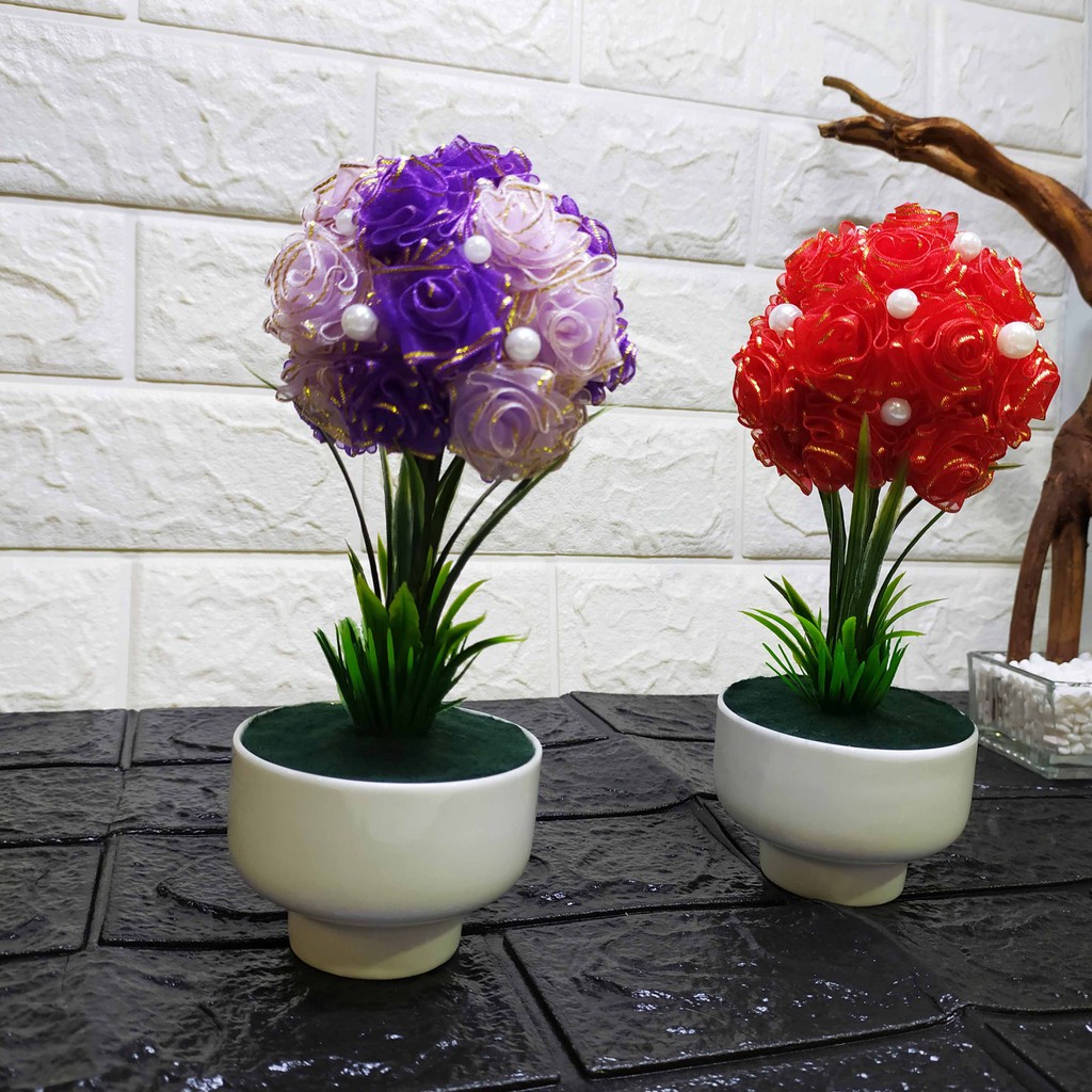 Flower Ball - Pajangan Bunga Imitasi Dekorasi Cantik