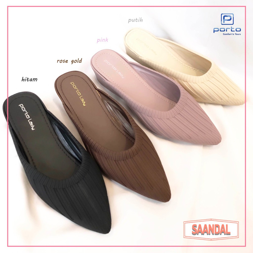 Sepatu Wedges Selop Porto DTA Model Korea Jelly (BISA SATUAN)