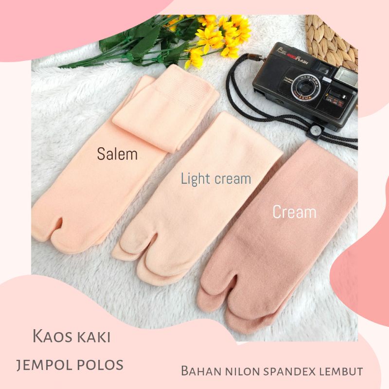 [PASTEL] ECER KAOS KAKI JEMPOL POLOS  TEBAL BAHAN NILON