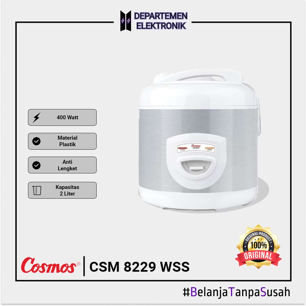 Rice Cooker Magic Com Cosmos CRJ 8229 WSS MURAH BANGET / GARANSI RESMI