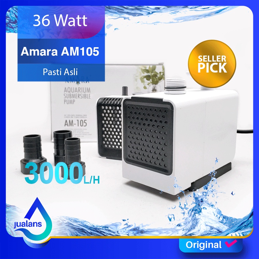 Pompa Aquarium Celup AMARA AM 105 Original LOW WATT 3000 L/h