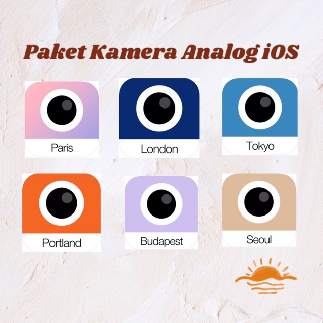Kamera Analog Apps Paris London Tokyo Portland Seoul Budapest Aplikasi Kamera Editor Fullpack Ios Shopee Indonesia