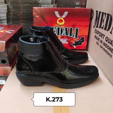 Sepatu kulit PDH pria boots Polri TNI security guard PNS sepatu kerja formal tampil lebih keren