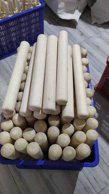 Rolling Pin Kayu 40cm / Penggilas Adonan / Penggiling Adonan / Rolling Pin / Penumbuk WARU 40cm