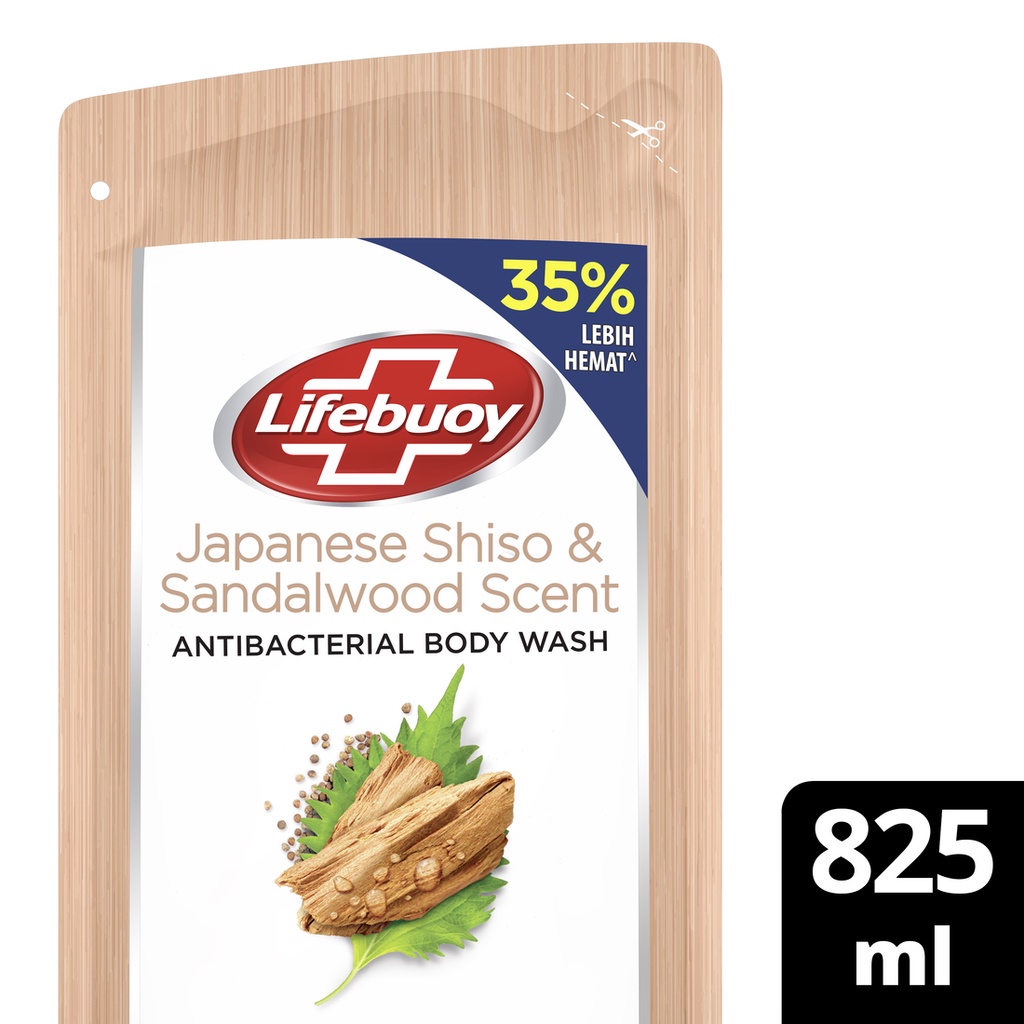 LIFEBUOY Body Wash Liquid Shiso &amp; Sandal Wood 825ml