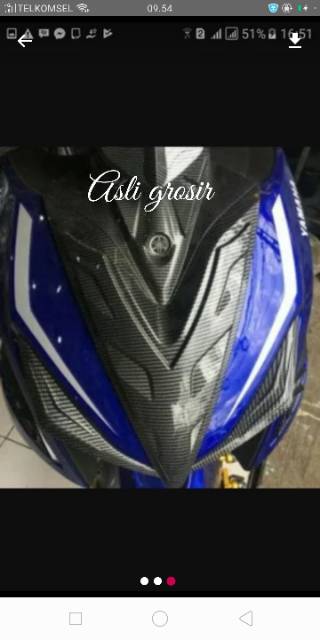 COVER TUTUP DADA BODY TAMENG DEPAN CARBON IMPORT YAMAHA AEROX 155cc