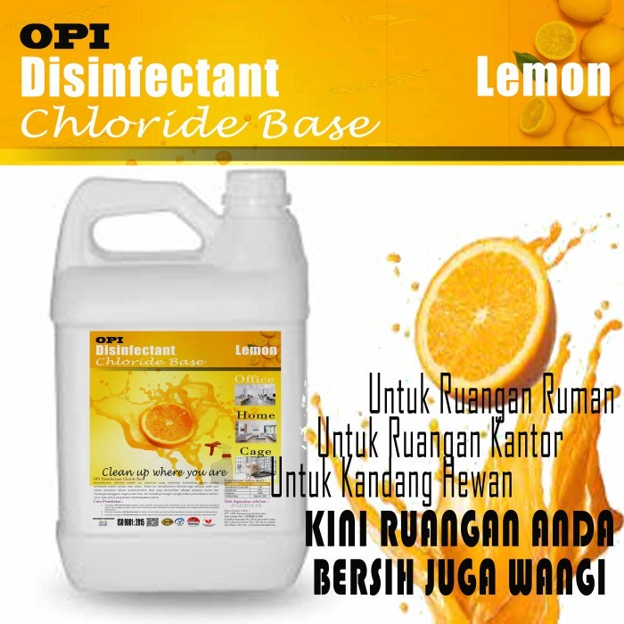 Disinfektan 5 Liter alcohol base dan non alcohol base varian  Baru OPI Produk By Oke Sabuny sudah ada izin edar resmi by Oke sabun suplayer