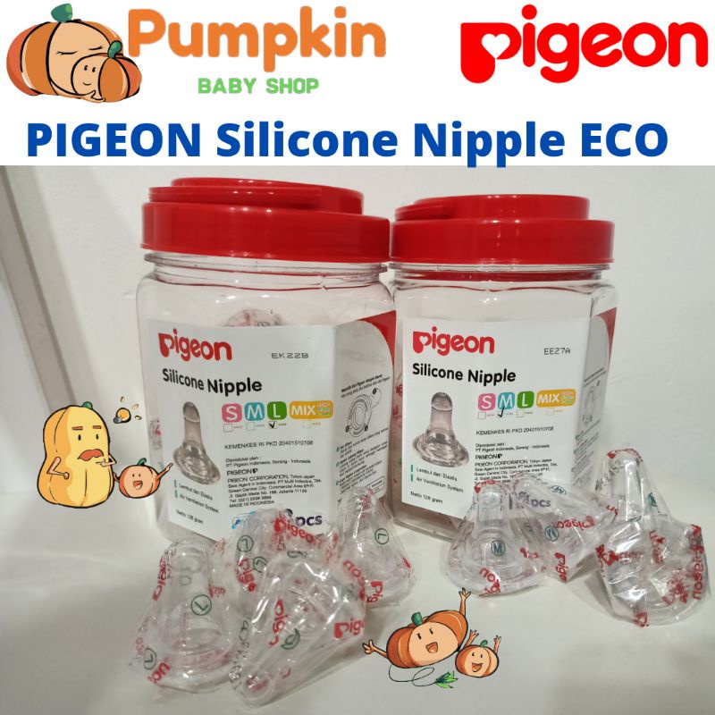 PIGEON Dot Bayi Silicone Nipple Eco size M /L