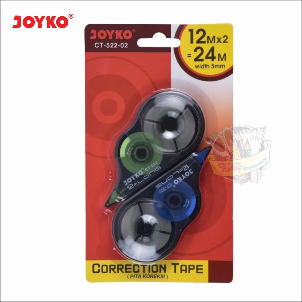 

[PAK/2PCS] JOYKO Correction Tape CT-522-02