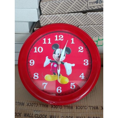 GRATIS BUBBLE WRAP + DUS - Jam Dinding Mickey Mouse / Mickey 601 Wall Clock Diameter 30 cm [750 GRAM