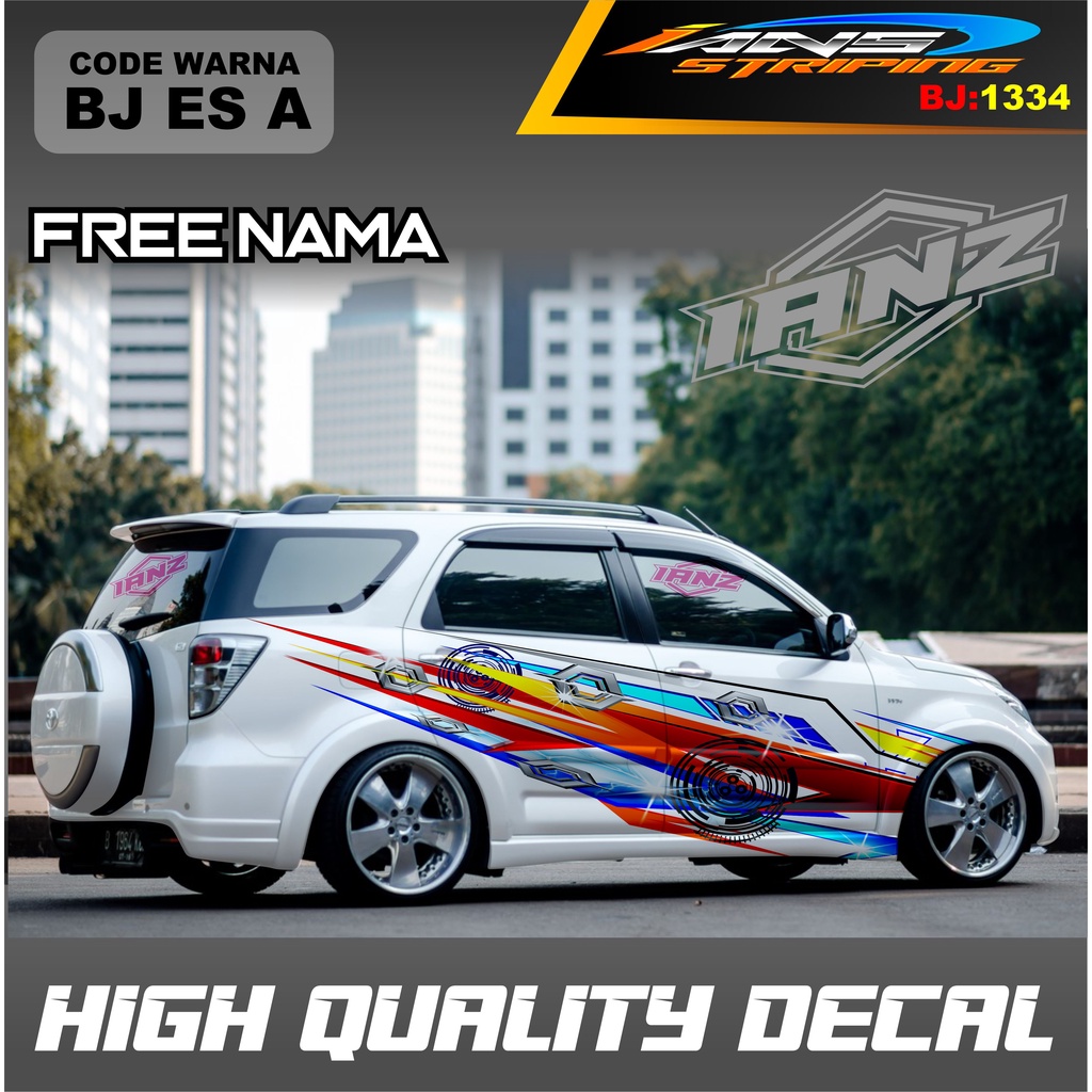 VARIASI STIKER MOBIL TERIOS TERBARU / DECAL STIKER AVANZA VELOZ / STICKER MOBIL KEREN