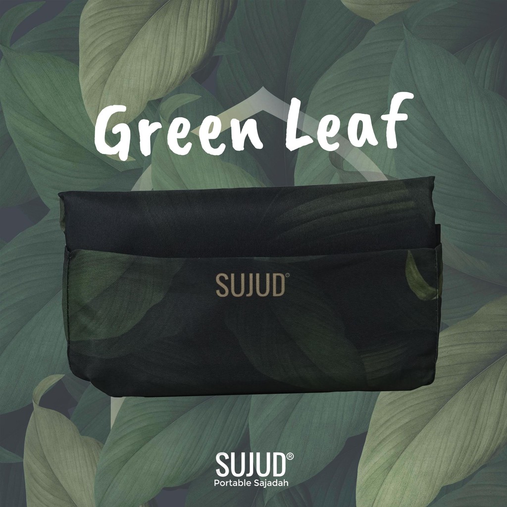 Sajadah Saku Lipat Premium Anti Air by Sujud Green Leaf | Sajadah Travel Portable