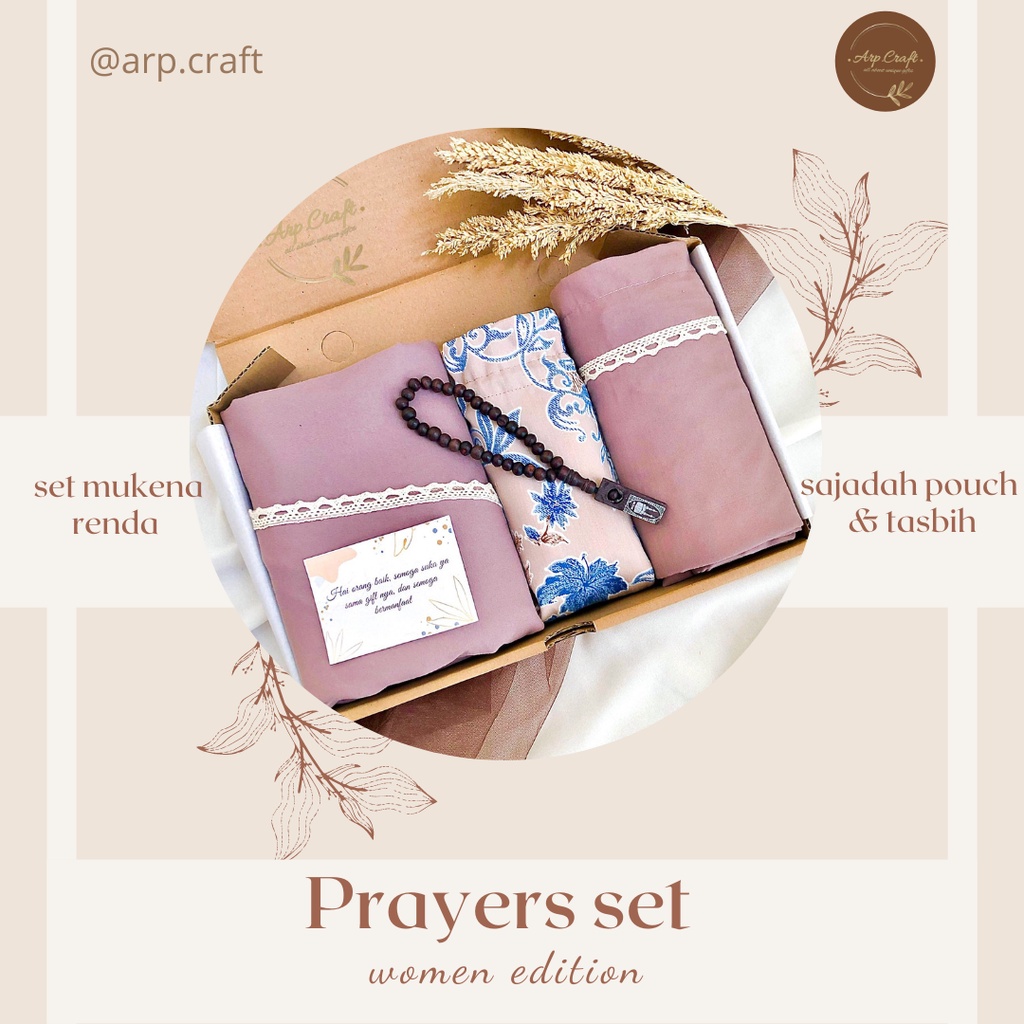 PRAYERS SET WOMEN EDITION/PAKET ALAT SHOLAT WANITA/HAMPERS ALAT SHOLAT WANITA