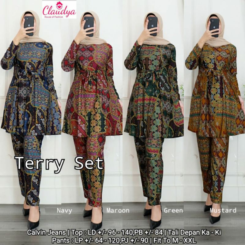 SETELAN CALVIN JEANS TERRY SET BY CLAUDYA