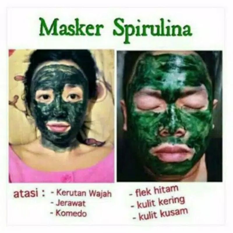 Medan Termurah Green Mask/Spirulina masker perbutir