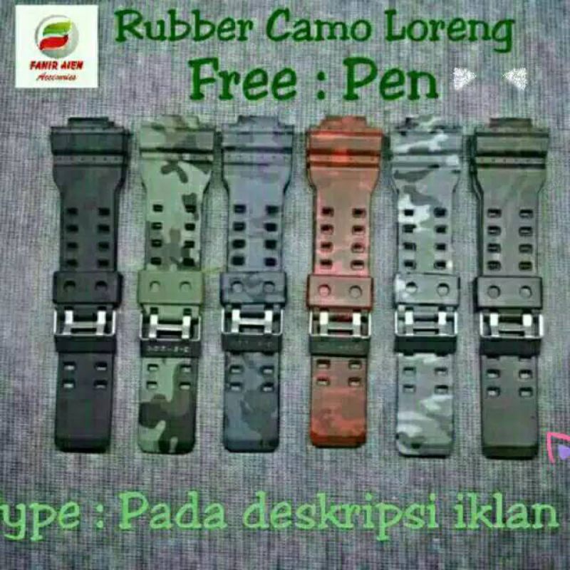STRAP TALI JAM TANGAN G-SHOCK DG2077 DG-2077 DG 2077 RUBBER STRAP TALI JAM