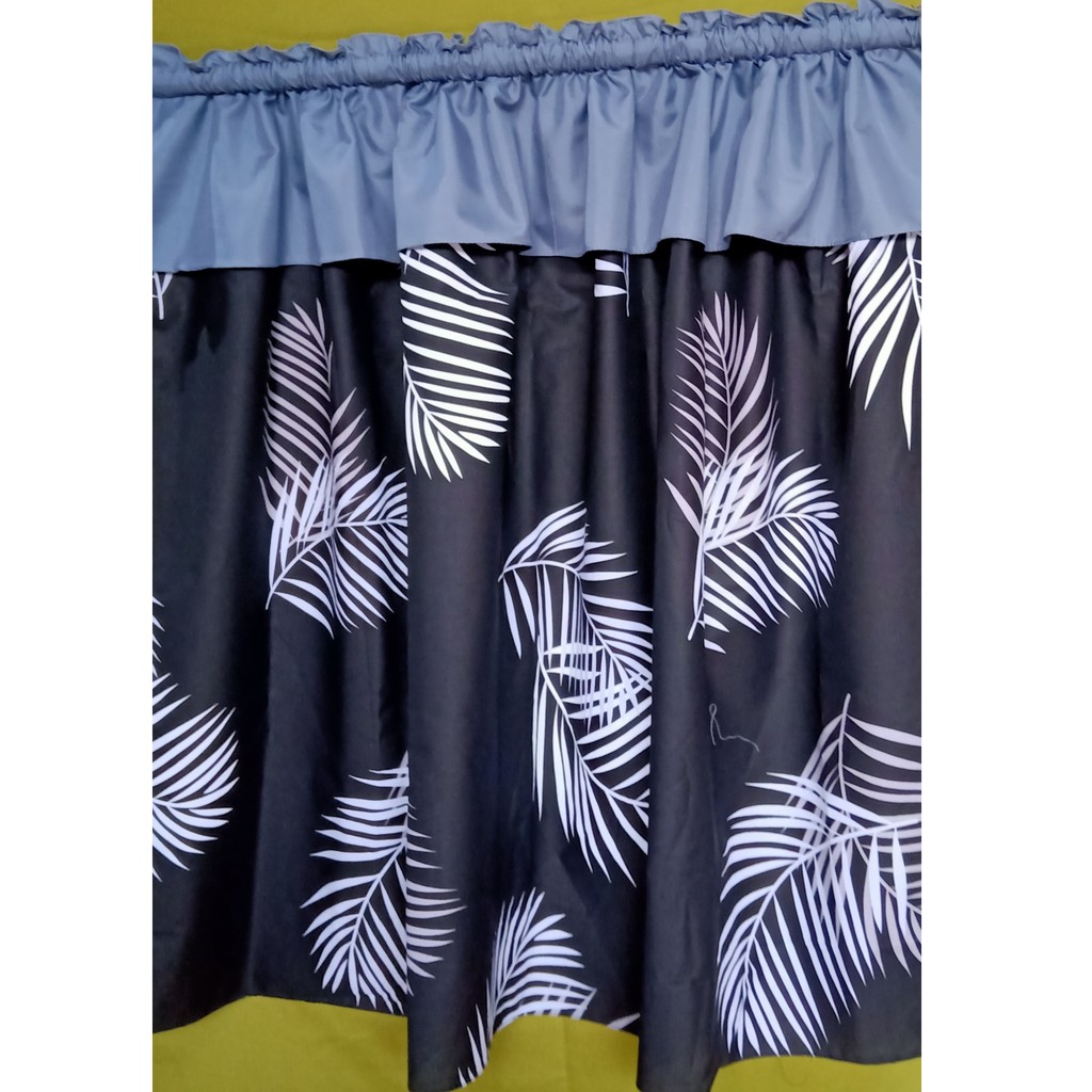 Gorden Kolong dapur Palma Hitam/ Gorden Custom/ Gorden Jendela