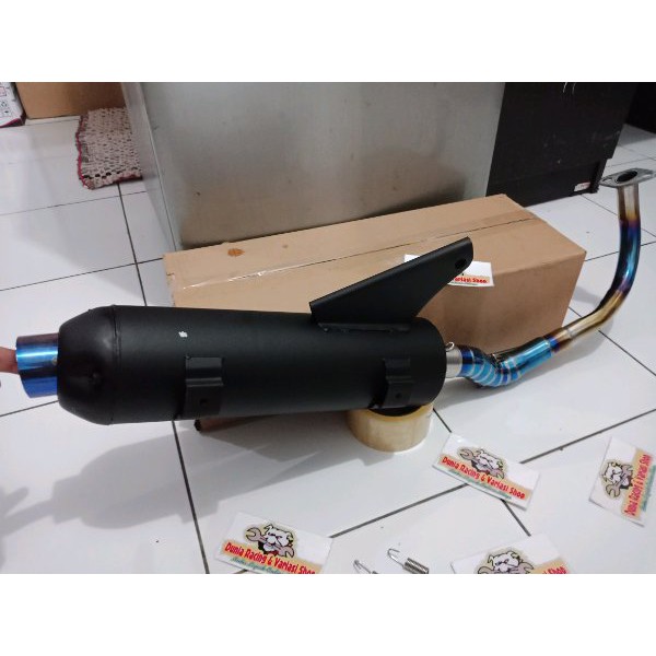 BEST SELLER!! Knalpot Tsukigi Vario 110 karbu-Vario 110 techno leher Blue biru corong blue
