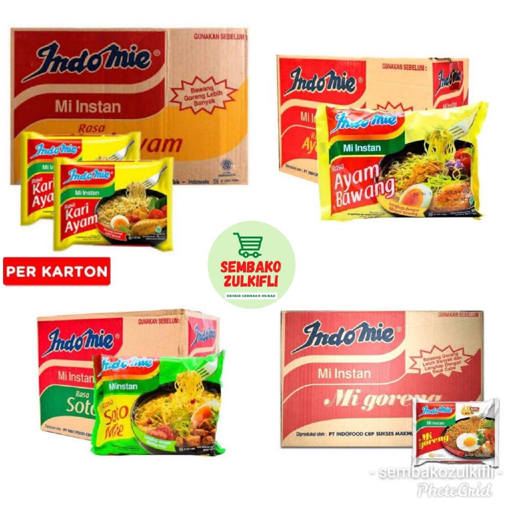 

Indomie Goreng - Ayam Bawang - Kari Ayam - Ayam Bawang- Per Karton Isi 40 Bks
