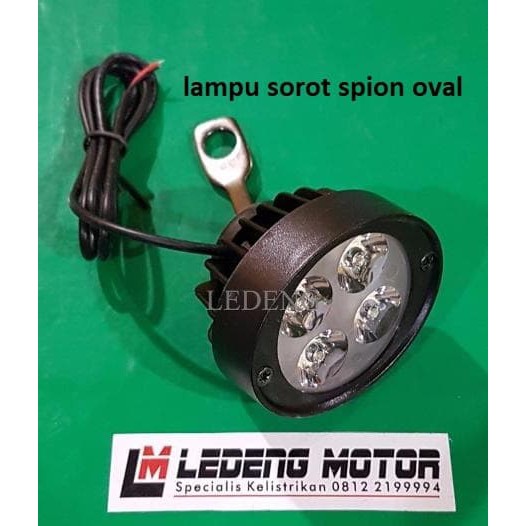 Lampu Sorot Spion Oval LED Cree Epistar 4 Mata 3w Motor Tembak Fokus