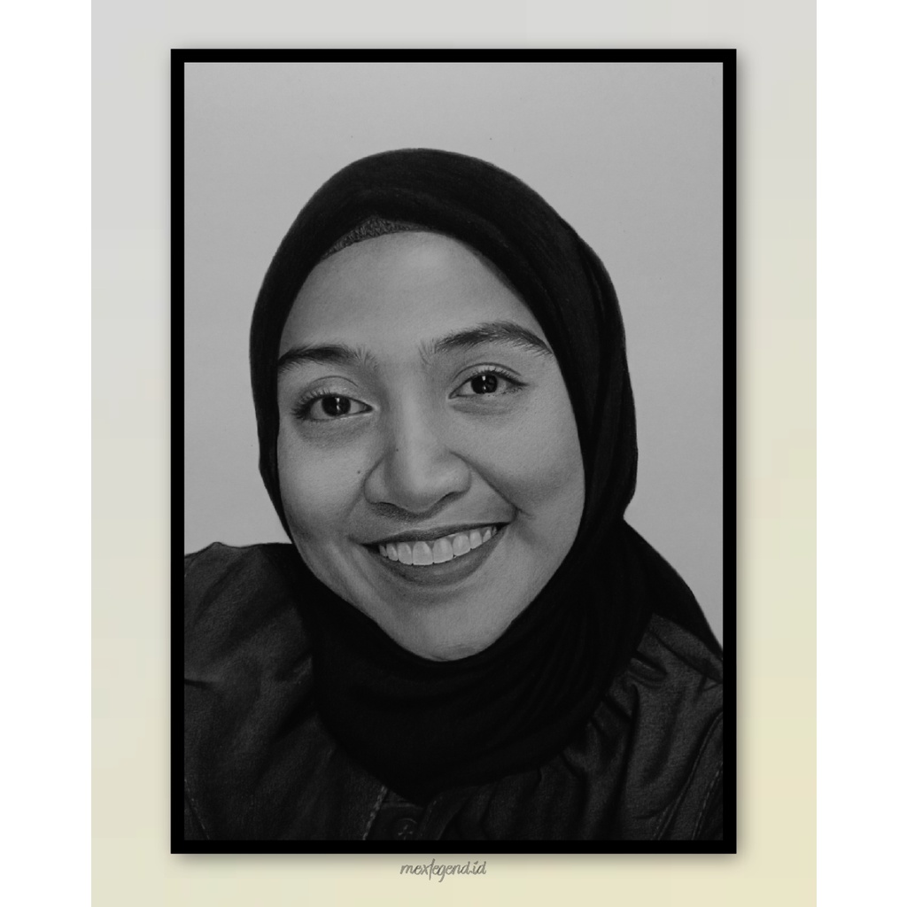 

LUKISAN PENSIL BLACK & WHITE (SIZE A4) |LUKISAN|KADO ULTAH|KADO NIKAH|KADO WISUDA|