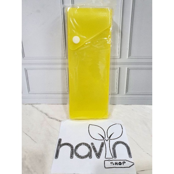 kotak pensil slot kancing/kotak pensil laci/pensil case/tempat pensil-KUNING