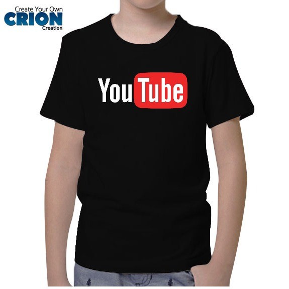 GROSIR BAJU TERMURAH TNT6151 KAOS YOUTUBE ANAK - YOUTUBE LOGO ORIGINAL - BY CRION TERLENGKAP